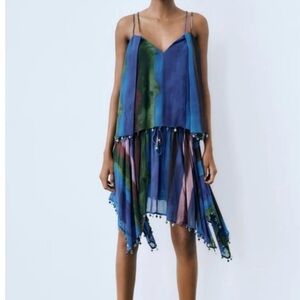 Womens Zara  Beaded Skirt+Camisole Set.  Sz S